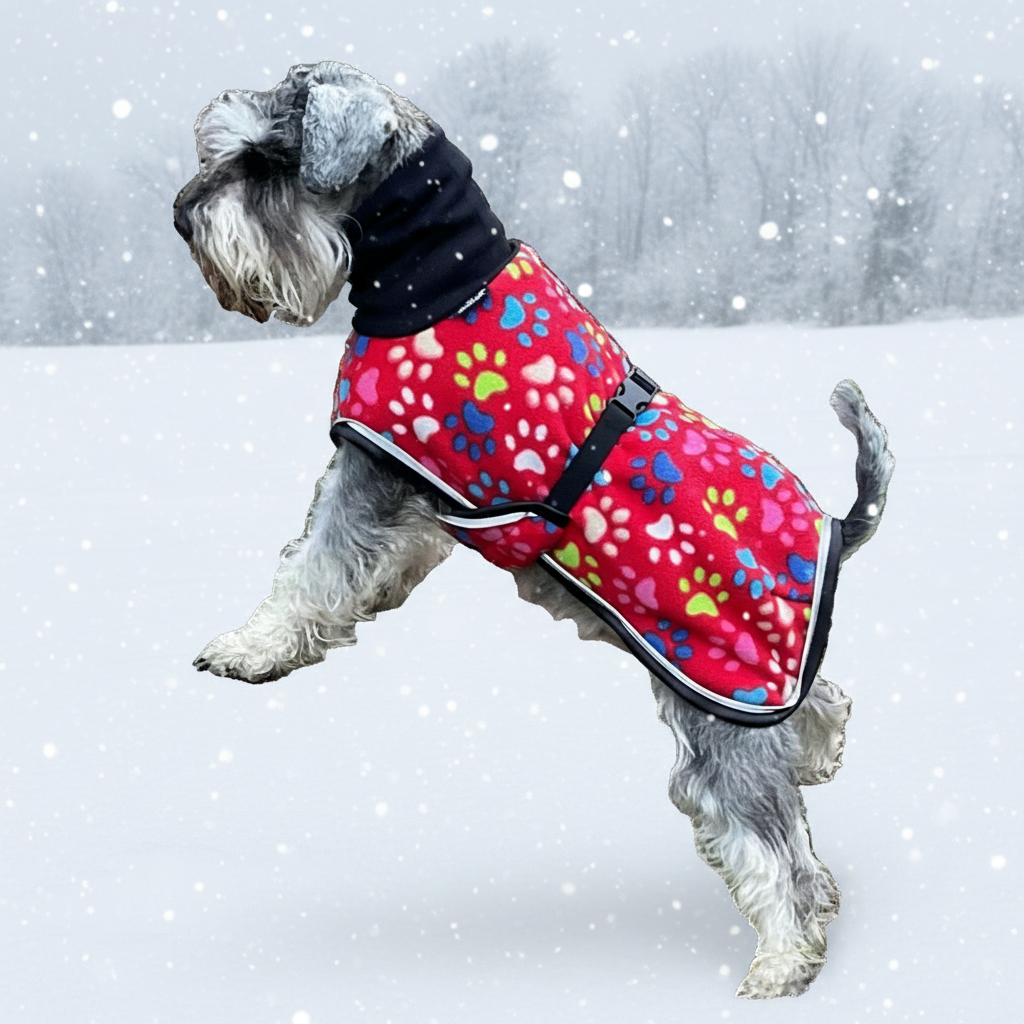 Milliset fleecetakki koiralle, kuviollinen