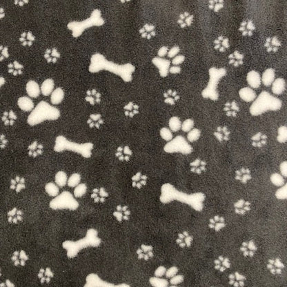 mustavalkoinen fleece kangas